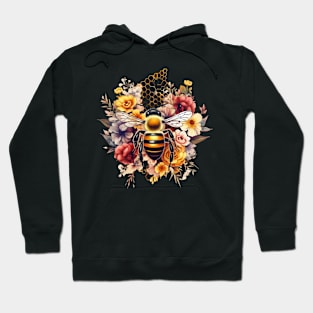 floral honey bee Hoodie